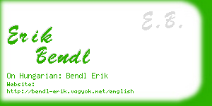 erik bendl business card